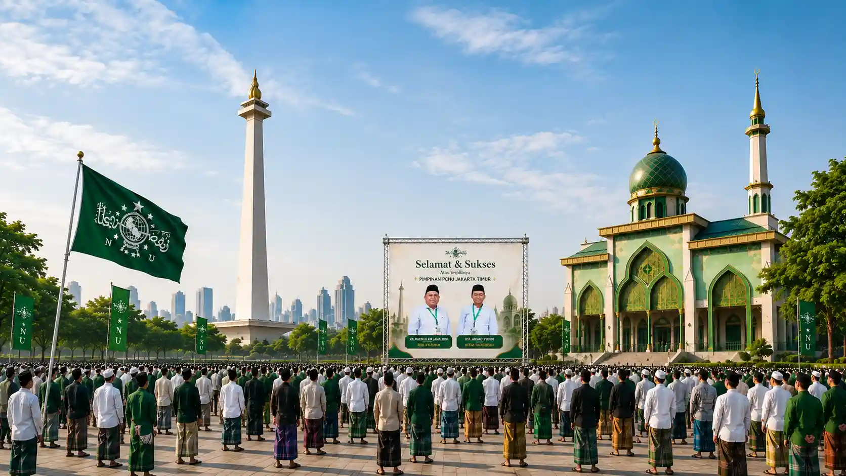 Kebersamaan pengurus dan warga PCNU Pengurus Cabang Kabupaten Tapanuli Utara